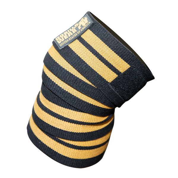 Колінні бинти Gorilla Wear Knee Wraps Black Gold (200 см, пара) 9911192209 фото