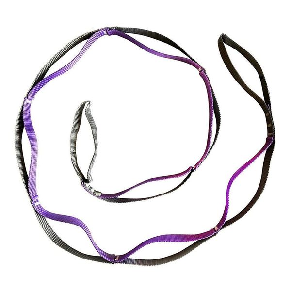 Ремінь для йоги і розтяжки A2ZCARE Yoga Strap Purple/Gray (10 петель) A2Z-purple фото