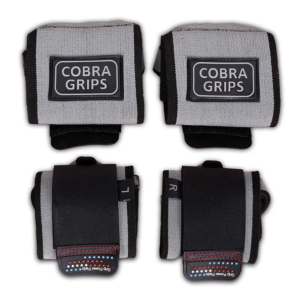 Кистевые бинты Grip Power Pads Cobra Grips Deluxe Wrist Wraps Gray (33см) cobra-grey-33 фото