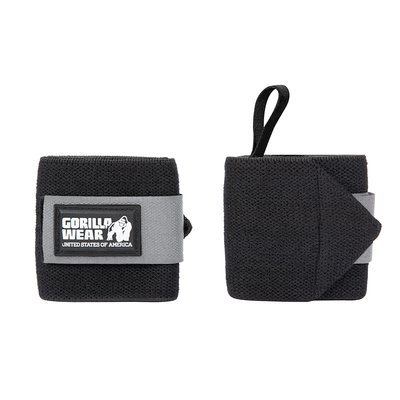 Кистевые бинты Gorilla Wear Basic Wrist Wraps Black/Gray (45 см, средняя жесткость) gw_9910690809 фото
