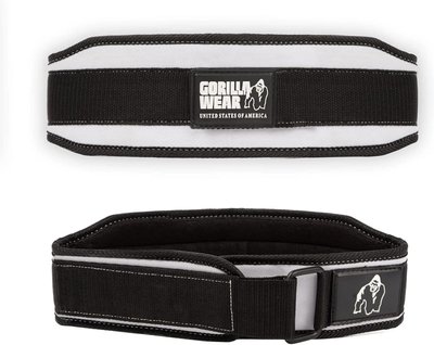 Пояс атлетичний жіночий Gorilla Wear 4 Inch Women's Lifting Belt Black/White S gw_9980190101 фото