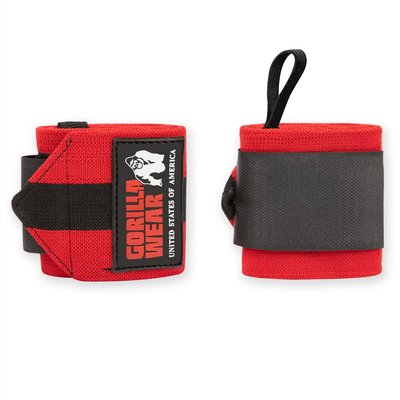 Кистевые бинты Gorilla Wear Wrist Wraps ULTRA Red/Black (45 см, жесткие) gw_9913190509 фото