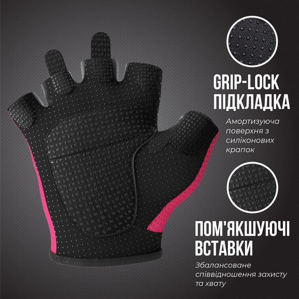 Жіночі рукавички для фітнесу Contraband Pink Label 5307 Women's Diamond Mesh Lifting Gloves (Рожевий XS) 5307-Pink-XS фото