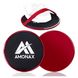Глайдинг диски (для ковзання) Amonax з комплектом ремінців (2 шт, червоні) amonax_red фото 1