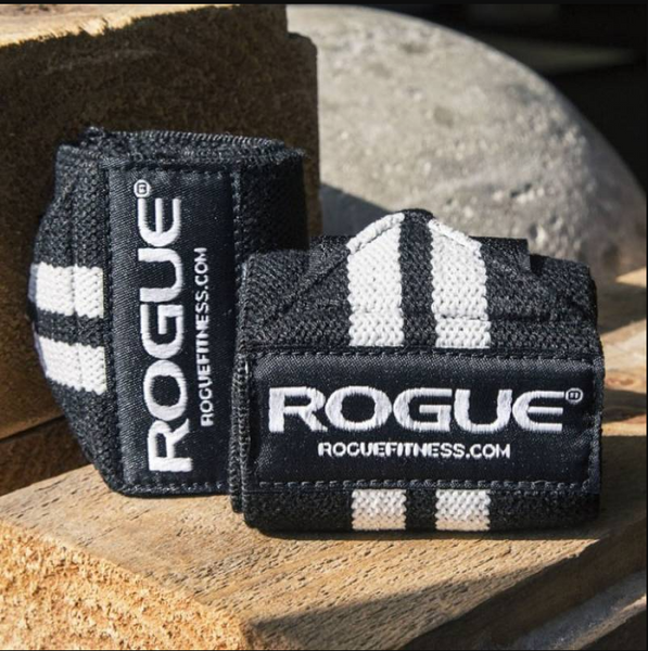 Кистовые бинты Rogue Fitness Wrist Wraps Black/White (30 см, средняя+ жесткость) rogue_bw32 фото