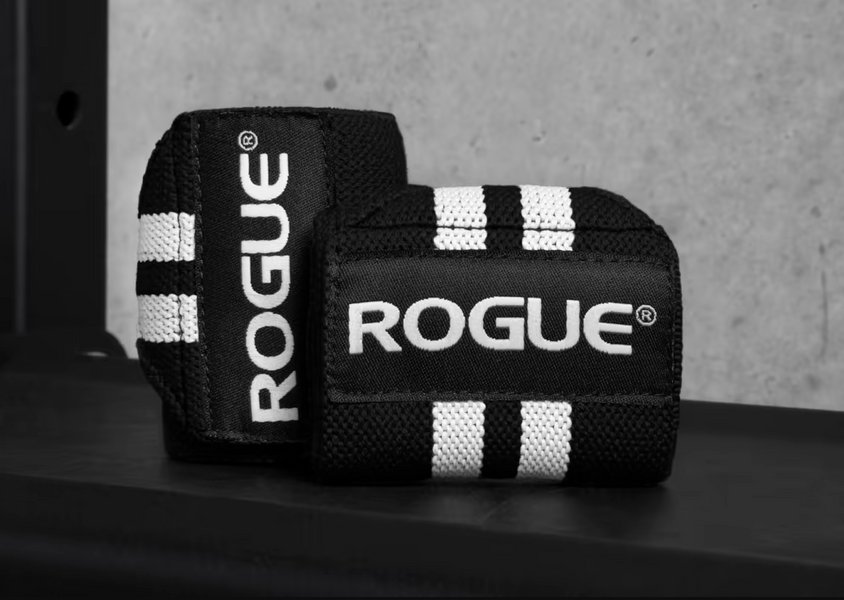 Кистовые бинты Rogue Fitness Wrist Wraps Black/White (30 см, средняя+ жесткость) rogue_bw32 фото