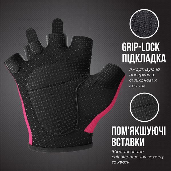 Жіночі рукавички для фітнесу Contraband Pink Label 5307 Women's Diamond Mesh Lifting Gloves (Рожевий L) 5307-Pink-L фото