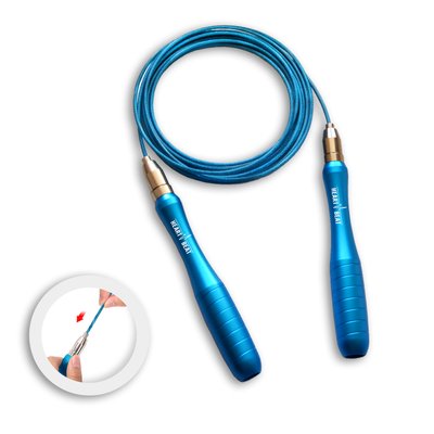Скоростная скакалка HeartBeat Blue с системой Self-Locking hb-lock-blue фото