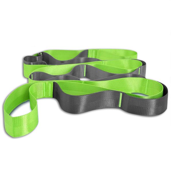 Ремень для растяжки Onory Yoga Strap ‎‎Green/Gray (12 петель) onory-gray фото