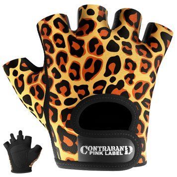Жіночі рукавички Contraband Pink Label 5297 Leopard Print Gloves (Помаранчевий M) 5297-Orange-M фото