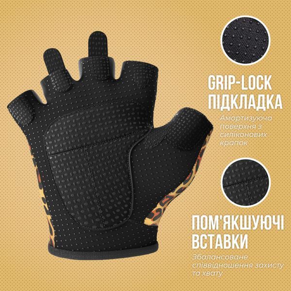 Жіночі рукавички Contraband Pink Label 5297 Leopard Print Gloves (Помаранчевий M) 5297-Orange-M фото