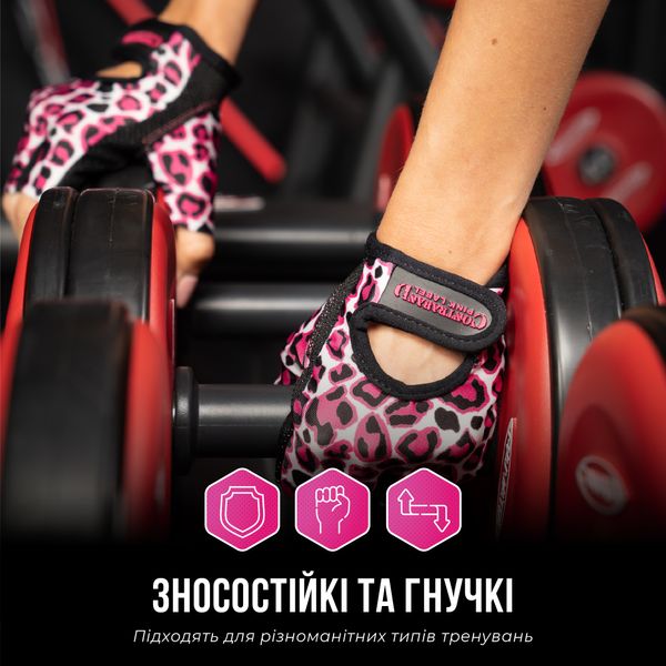 Жіночі рукавички Contraband Pink Label 5297 Leopard Print Gloves (Рожевий S) 5297-Pink-S фото