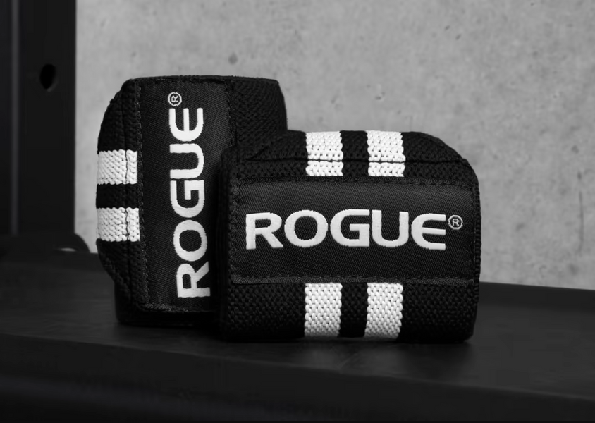Кистьові бинти Rogue Fitness Wrist Wraps Black/White (45 см, середня+ жорсткість) rogue_bw45 фото