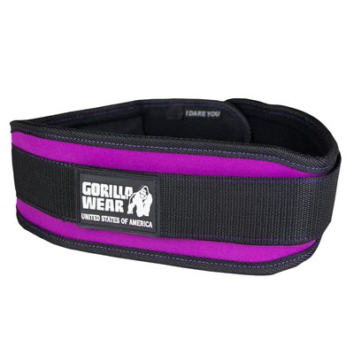 Пояс атлетический женский Gorilla Wear 4 Inch Women's Lifting Belt Black/Purple S gw_9980190701 фото