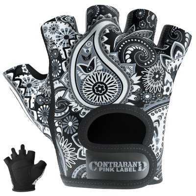 Женские перчатки для фитнеса Contraband Pink Label 5387 Paisley Print Gloves (Серый XS) 5387-Gray-XS фото