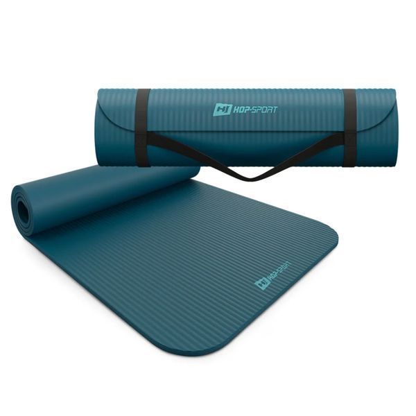 Килимок для йоги та фітнесу Hop-Sport HS-NB015GM аквамарин (товщина 1.5 см) 5902308232082 фото