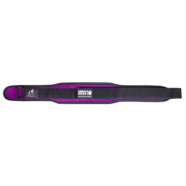 Пояс атлетичний жіночий Gorilla Wear 4 Inch Women's Lifting Belt Black/Purple S gw_9980190701 фото