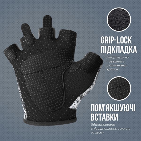 Женские перчатки для фитнеса Contraband Pink Label 5387 Paisley Print Gloves (Серый XS) 5387-Gray-XS фото