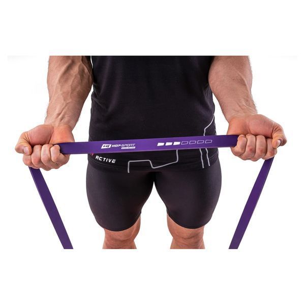 Эспандер-петля для подтягиваний и фитнеса Hop-Sport HS-L032RR фиолетовый (16-39 кг) 5902308217485 фото