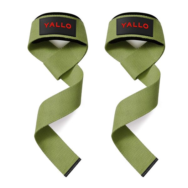 Кистевые лямки с неопреновой подкладкой YALLO Lifting Straps Military Green (62 см, пара) yallo_green фото