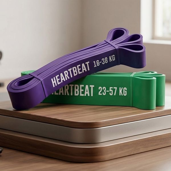 Набір латексних резинок для тренувань HeartBeat (2 шт, 16-38 кг та 23-57 кг) hbeat_set3 фото