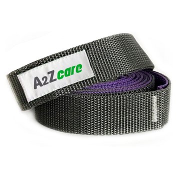 Ремінь для йоги і розтяжки A2ZCARE Yoga Strap Purple/Gray (10 петель) A2Z-purple фото