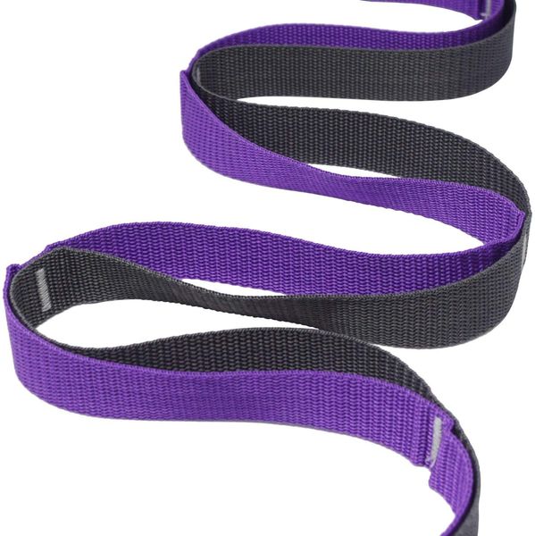 Ремень для йоги и растяжки A2ZCARE Yoga Strap Purple/Gray (10 петель) A2Z-purple фото