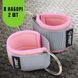 Манжети на щиколотку для кросовера з D-кільцем Gradient Fitness Pink/Gray (44 см, 2 шт.) gradient-pink фото 2