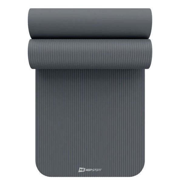 Коврик для йоги и фитнеса Hop-Sport HS-NB010GM графитовый (толщина 1 см) 5902308231955 фото
