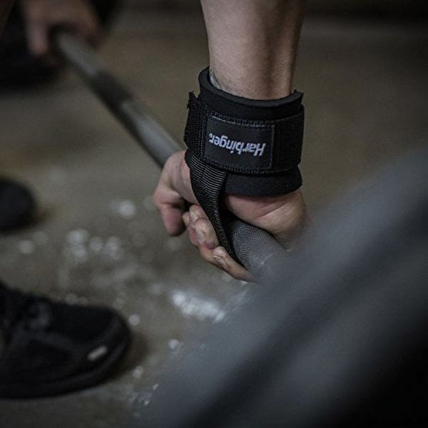 Кистьові лямки для тяги Harbinger BIG GRIP PRO Lifting Straps прорезинені (технологія DuraGrip, пара) 360531 фото