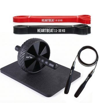Набір для тренувань вдома HeartBeat Ab Roller Home Workout Set hbeat-home фото