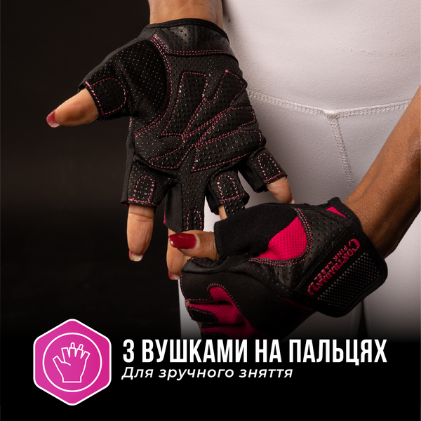 Жіночі рукавички для фітнесу Contraband Pink Label 5137 Women's Padded Weight Lifting (Рожевий XS) 5137-Pink-XS фото