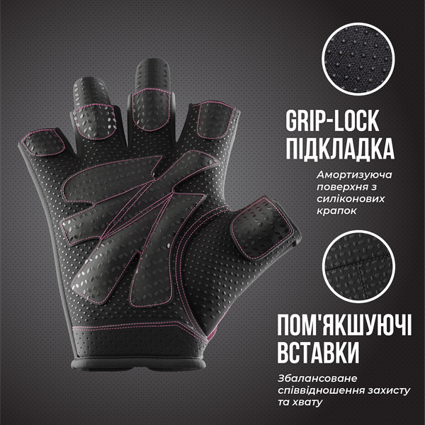 Жіночі рукавички для фітнесу Contraband Pink Label 5137 Women's Padded Weight Lifting (Рожевий XS) 5137-Pink-XS фото