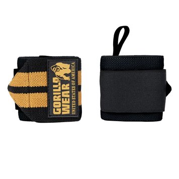 Кистьові бинти Gorilla Wear Wrist Wraps PRO Black/Gold (45 см, середня жорсткість) gw_9919592209 фото