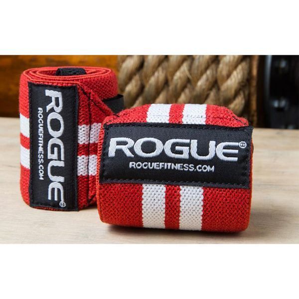 Кистьові бинти Rogue Fitness Wrist Wraps Red/White (45 см, середня жорсткість) rogue_rd45 фото