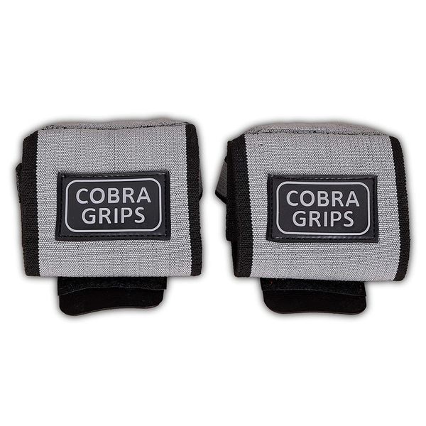Кистьові бинти Grip Power Pads Cobra Grips Deluxe Wrist Wraps Gray (33см) cobra-grey-33 фото