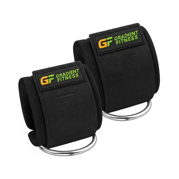 Манжеты на лодыжку для кроссовера с D-кольцом Gradient Fitness Black (44 см, 2 шт.) gradient-black фото