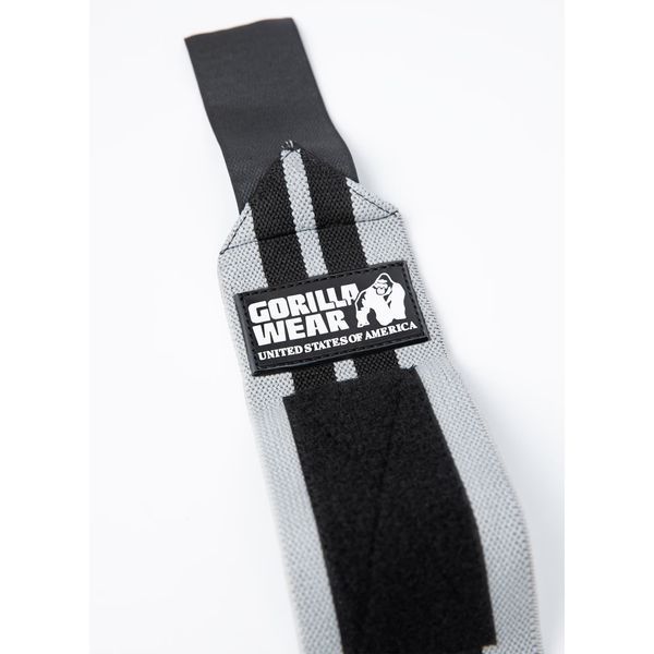 Кистьові бинти Gorilla Wear Wrist Wraps PRO Gray/Black (45 см, середня жорсткість) gw_9919580909 фото