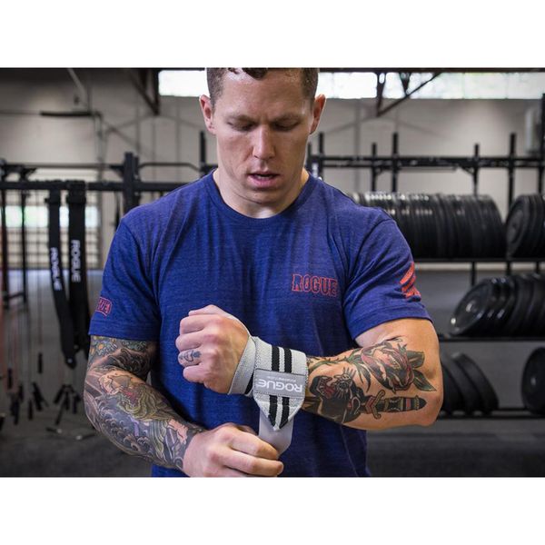 Кистовые бинты Rogue Fitness Wrist Wraps Gray/Black (30 см, средняя жесткость) rogue_gb32 фото