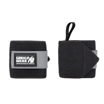 Кистьові бинти Gorilla Wear Basic Wrist Wraps Black/Gray (45 см, середня жорсткість) gw_9910690809 фото