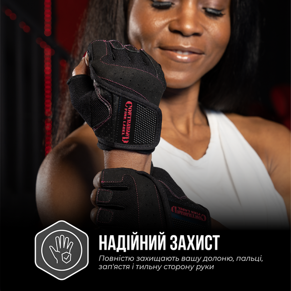 Женские перчатки для фитнеса Contraband Pink Label 5137 Women's Padded Weight Lifting (Черный XS) 5137-Black-XS фото