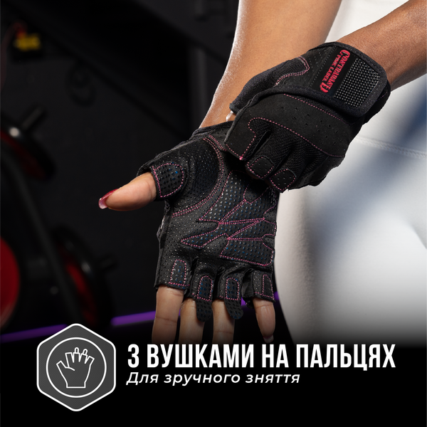 Женские перчатки для фитнеса Contraband Pink Label 5137 Women's Padded Weight Lifting (Черный XS) 5137-Black-XS фото