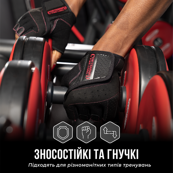 Женские перчатки для фитнеса Contraband Pink Label 5137 Women's Padded Weight Lifting (Черный XS) 5137-Black-XS фото