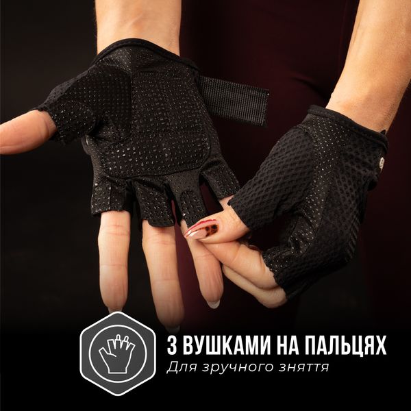 Женские перчатки для фитнеса Contraband Pink Label 5307 Women's Diamond Mesh Lifting Gloves (Черный XS) 5307-Black-XS фото