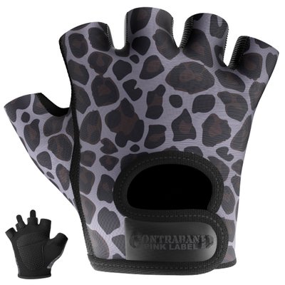 Жіночі рукавички Contraband Pink Label 5297 Leopard Print Gloves (Сірий XS) 5297-Gray-XS фото