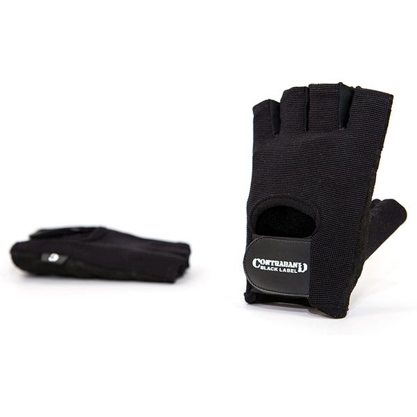 Чоловічі рукавички для фітнесу Сontraband Black Label 5050 Fingerless Weight Lifting Gloves (Чорний S) 5050-Black-S фото