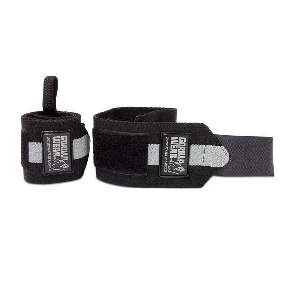 Кистьові бинти Gorilla Wear Wrist Wraps ULTRA Black/Gray (45 см, жорсткі) gw_9913190809 фото