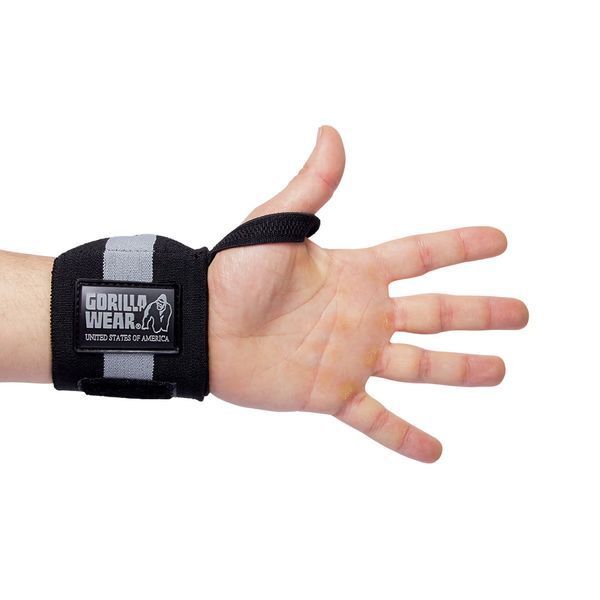 Кистьові бинти Gorilla Wear Wrist Wraps ULTRA Black/Gray (45 см, жорсткі) gw_9913190809 фото