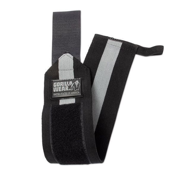Кистьові бинти Gorilla Wear Wrist Wraps ULTRA Black/Gray (45 см, жорсткі) gw_9913190809 фото