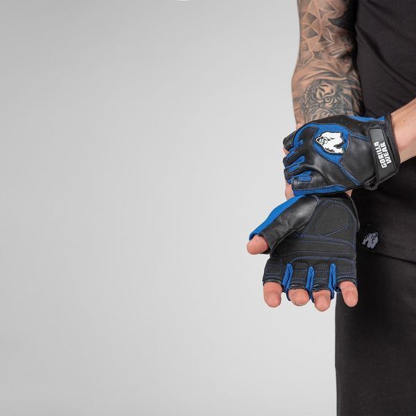 Рукавички для фітнесу GORILLA WEAR Mitchell Training Gloves Black/Blue M gw_9914590302 фото
